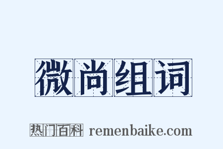 微尚组词是什么意思的图片